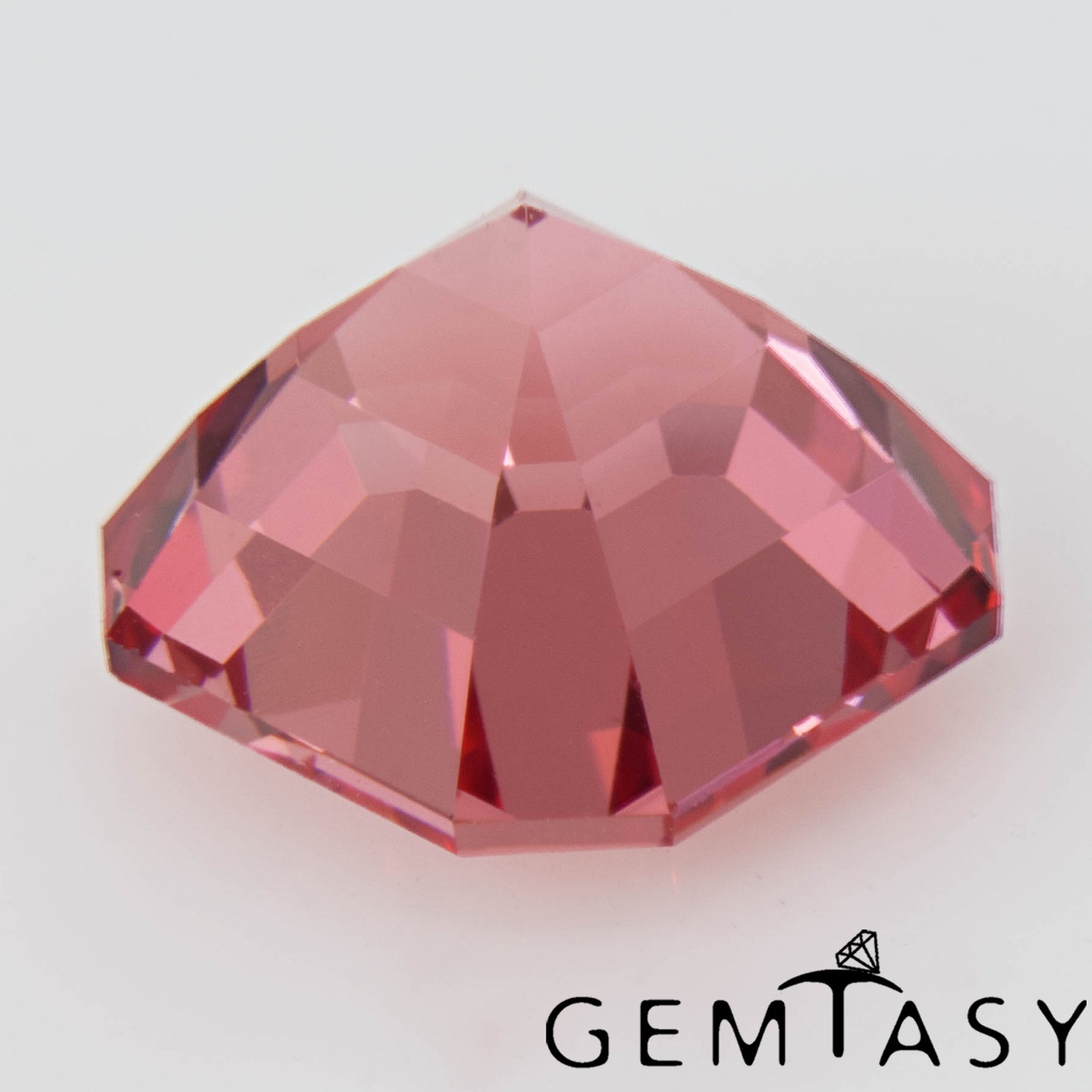 Piedra tallada - Zafiro Padparadscha Czochralski (Extraído) cultivado en laboratorio, facetado Octágono 8x8mm 3,21-3,64ct