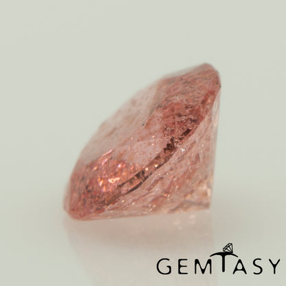 Pierre taillée - Saphir Padparadscha Czochralski (Tiré) cultivé en laboratoire, facette Rond 5mm 0,45-0,55ct