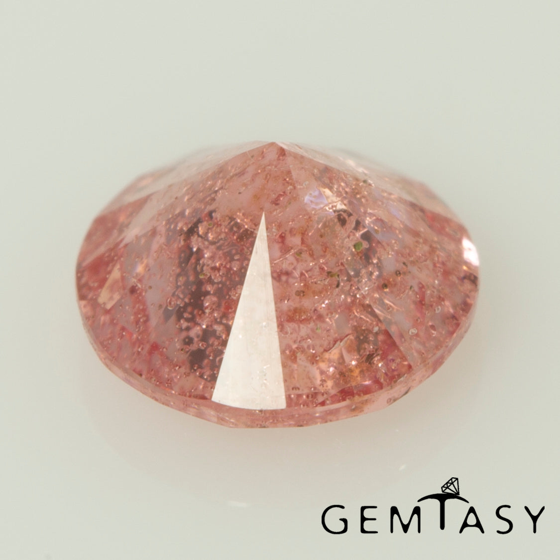 Pierre taillée - Saphir Padparadscha Czochralski (Tiré) cultivé en laboratoire, facette Rond 5mm 0,45-0,55ct