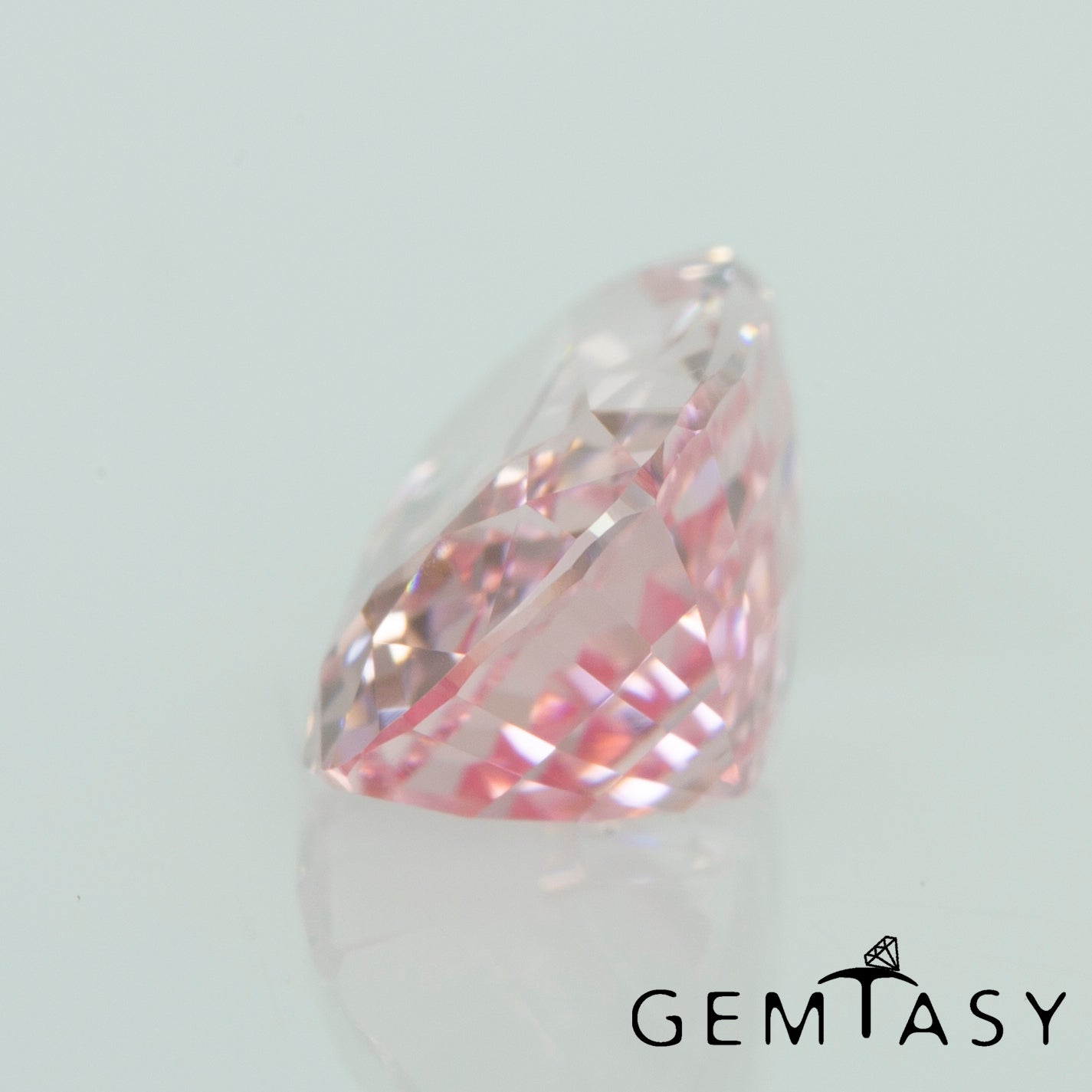 Piedra tallada - Zafiro Rosa Czochralski (Extraído) cultivado en laboratorio, facetado Cojín 9x6mm 2.27ct