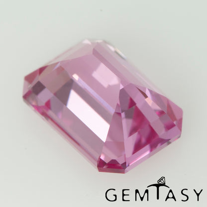 Cut stone - Sapphire Pink Czochralski (Pulled) lab grown, facet Octagon 7x5mm 1.12-1.39ct