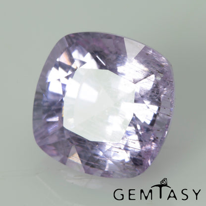 Piedra tallada - Zafiro Violeta Czochralski (Extraído) cultivado en laboratorio, facetado Cojín 9x9mm 4,65-5,07 ct