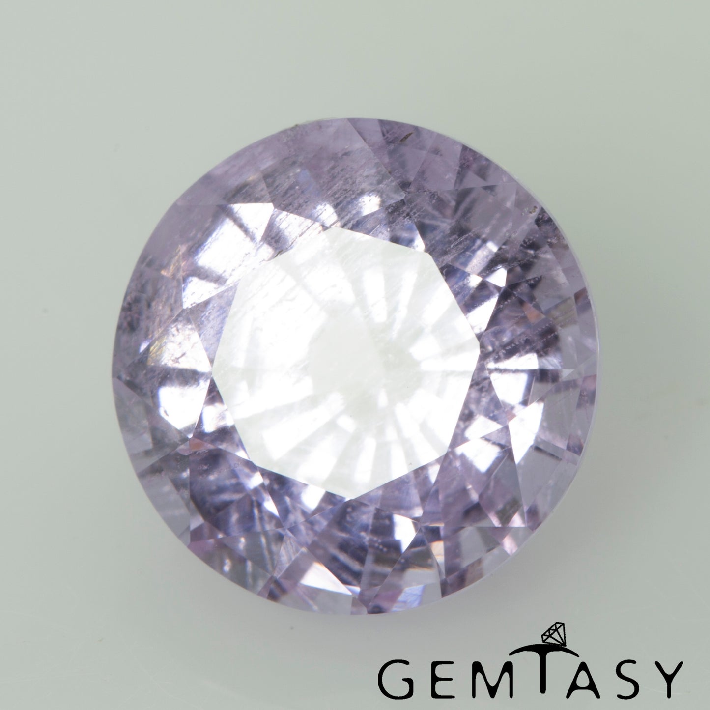 Piedra tallada - Zafiro Violeta Czochralski (Extraído) cultivado en laboratorio, facetado Redondo 9mm 4,13-4,89 ct
