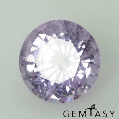 Piedra tallada - Zafiro Violeta Czochralski (Extraído) cultivado en laboratorio, facetado Redondo 9mm 4,13-4,89 ct