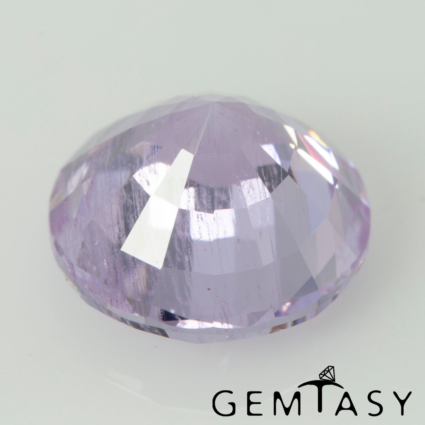Piedra tallada - Zafiro Violeta Czochralski (Extraído) cultivado en laboratorio, facetado Redondo 9mm 4,13-4,89 ct