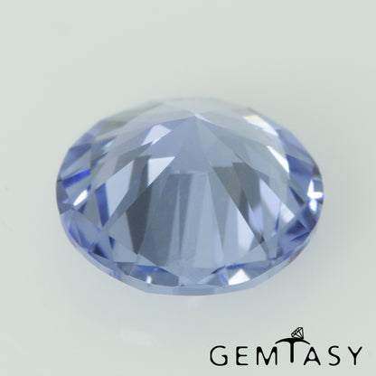 Cut stone - Sapphire Blue Czochralski (Pulled) lab grown, facet Round 5mm 0.70-0.85ct