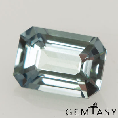 Cut stone - Sapphire Teal Montana Czochralski (Pulled) lab grown, facet Octagon 7x5mm 1.24-1.62ct