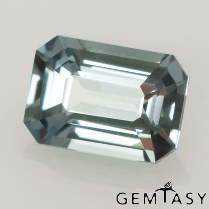 Cut stone - Sapphire Teal Montana Czochralski (Pulled) lab grown, facet Octagon 7x5mm 1.24-1.62ct