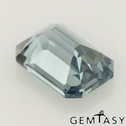 Cut stone - Sapphire Teal Montana Czochralski (Pulled) lab grown, facet Octagon 7x5mm 1.24-1.62ct