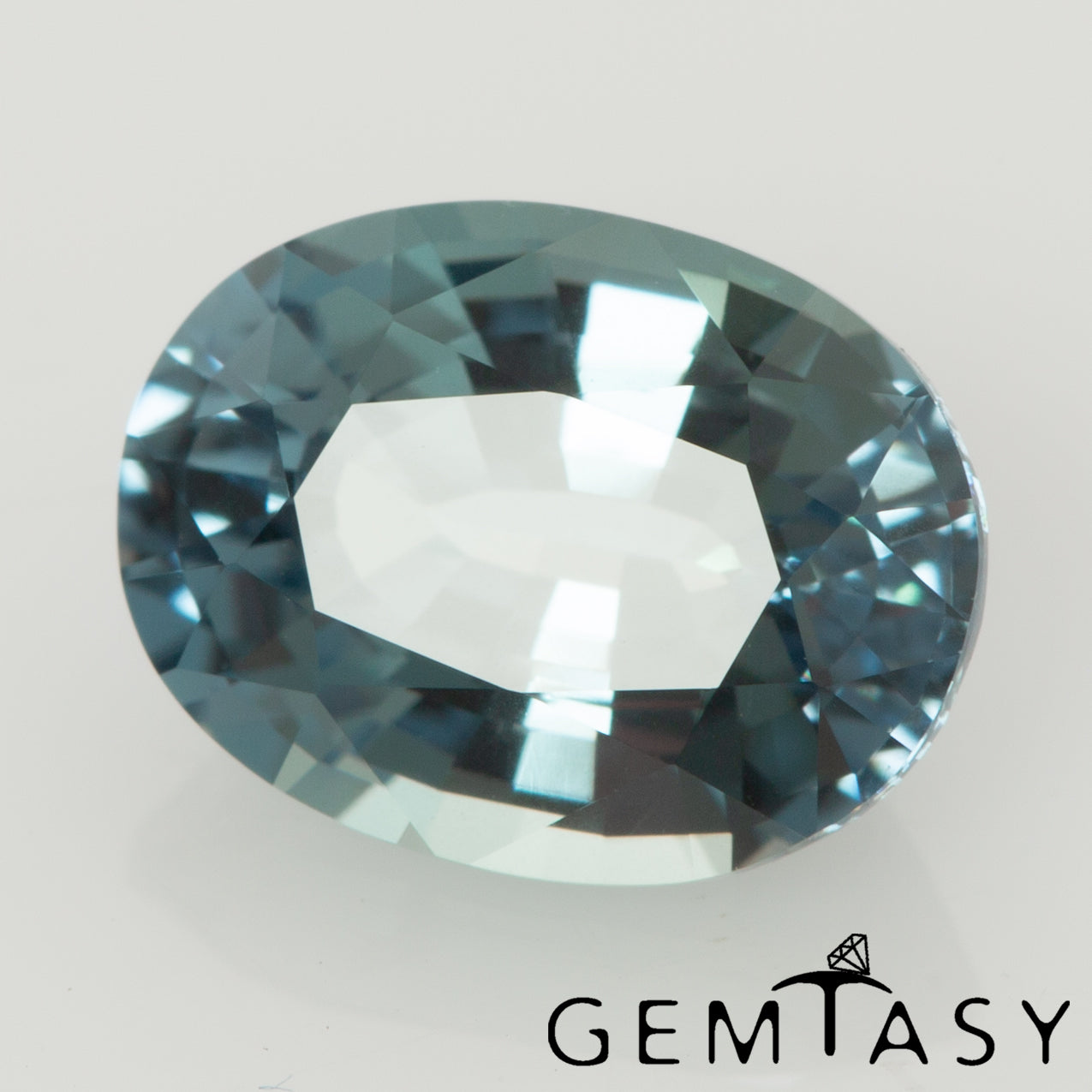 Cut stone - Sapphire Teal Montana Czochralski (Pulled) lab grown, facet Oval 9x7mm 2.79-3.12ct