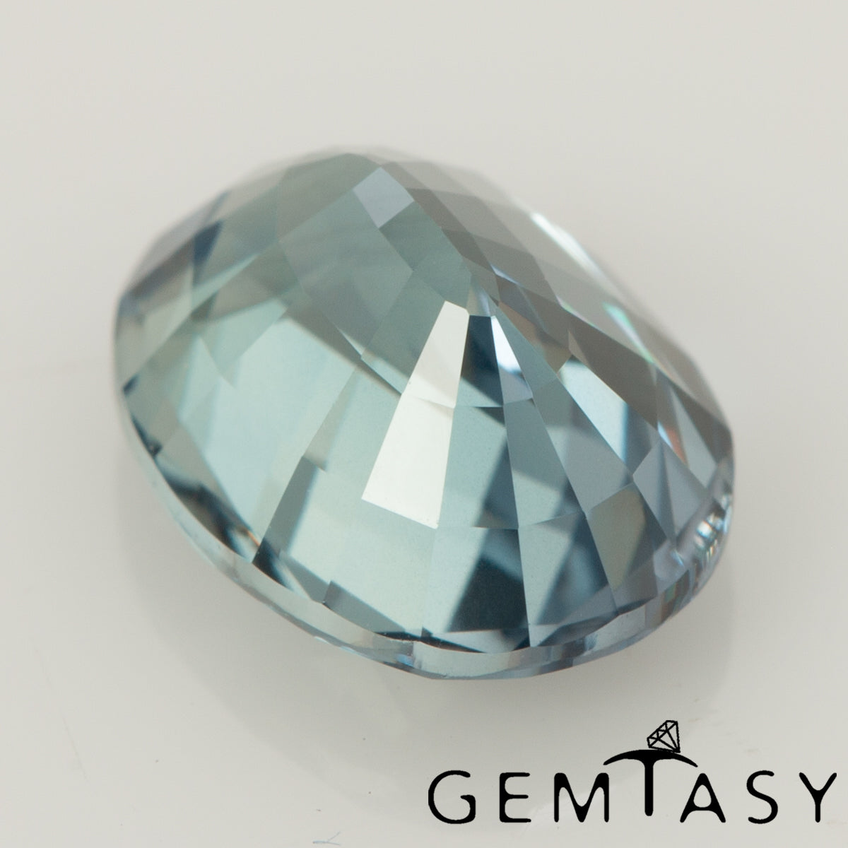 Cut stone - Sapphire Teal Montana Czochralski (Pulled) lab grown, facet Oval 9x7mm 2.79-3.12ct