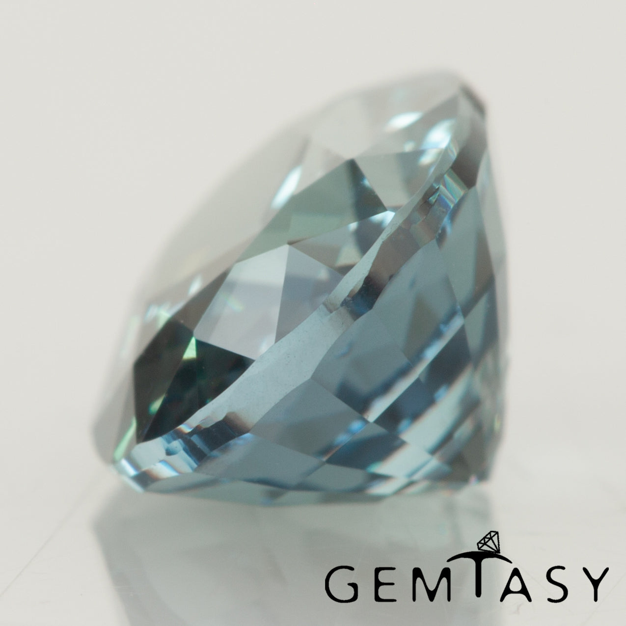 Cut stone - Sapphire Teal Montana Czochralski (Pulled) lab grown, facet Oval 9x7mm 2.79-3.12ct