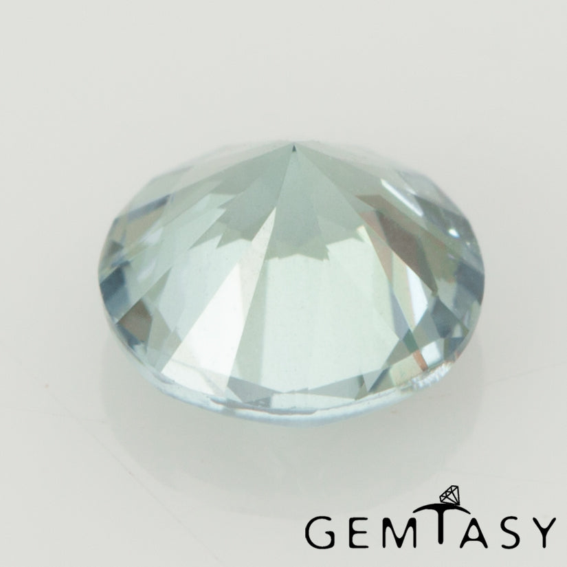 Cut stone - Sapphire Teal Montana Czochralski (Pulled) lab grown, facet Round 5mm 0.58-0.74ct
