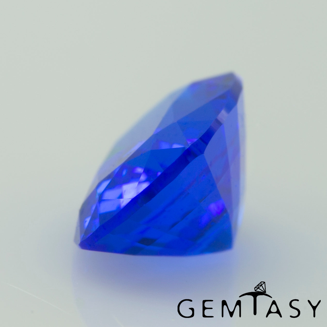 Cut stone - Cobalt Spinel Blue Czochralski (Pulled) lab grown, facet Cushion 8x6mm 1.39-1.51ct