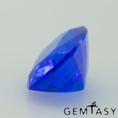 Cut stone - Cobalt Spinel Blue Czochralski (Pulled) lab grown, facet Cushion 8x6mm 1.39-1.51ct