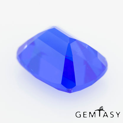 Piedra tallada - Espinel Azul Czochralski (Extraído) cultivado en laboratorio, facetado Cojín 9x7mm 3,26ct