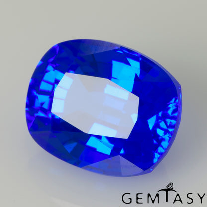 Cut stone - Cobalt Spinel Blue Czochralski (Pulled) lab grown, facet Cushion 10x8mm 3.71-4.00ct