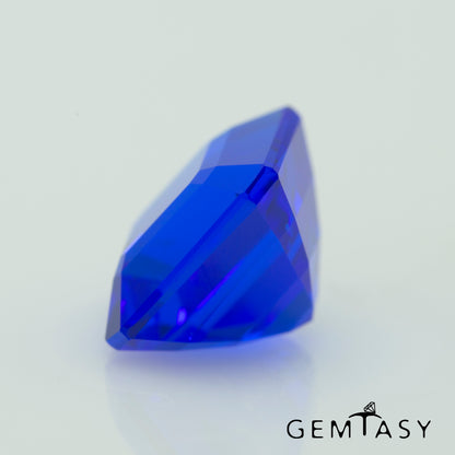 Cut stone - Cobalt Spinel Blue Czochralski (Pulled) lab grown, facet Octagon 8x8mm 3.51ct