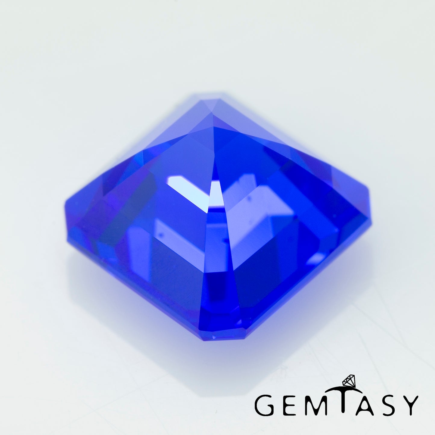 Cut stone - Cobalt Spinel Blue Czochralski (Pulled) lab grown, facet Octagon 8x8mm 3.51ct