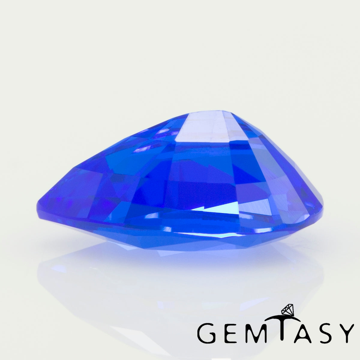 Cut stone - Cobalt Spinel Blue Czochralski (Pulled) lab grown, facet Pear 9x6mm 1.47-1.72ct