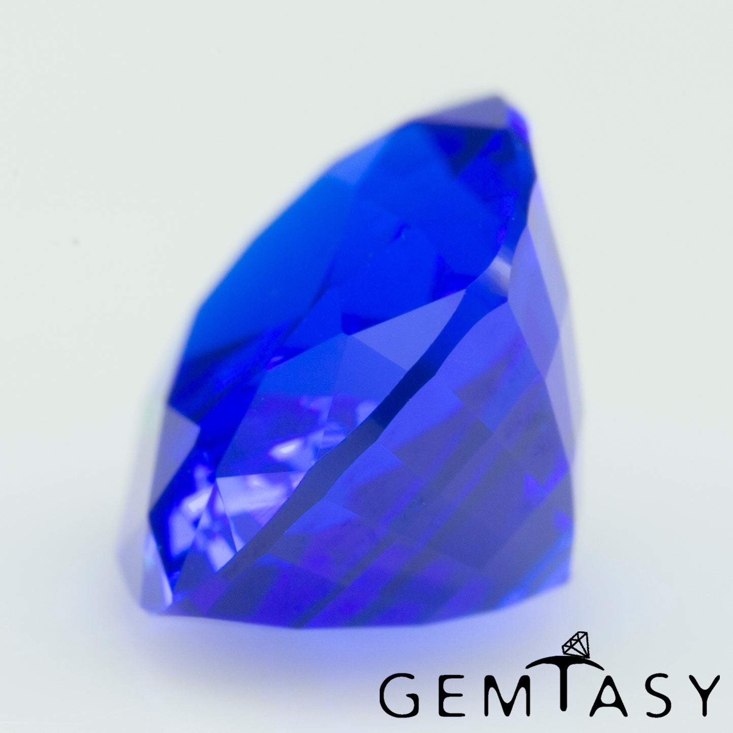 Cut stone - Cobalt Spinel Blue Czochralski (Pulled) lab grown, facet Cushion 10x8mm 3.62ct