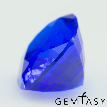 Piedra tallada - Espinel Azul Czochralski (Extraído) cultivado en laboratorio, facetado Cojín 10x8mm 3,62ct