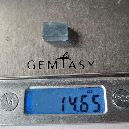 Rough stone for faceting - Sapphire Teal / Steel Blue Czochralski (Pulled) lab grown 13.9-16.5ct