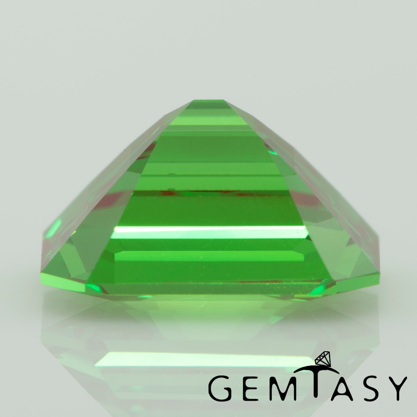 Cut stone - YAG Green-Red Czochralski (Pulled) lab grown, facet Octagon 10x8mm 3.96-4.74ct