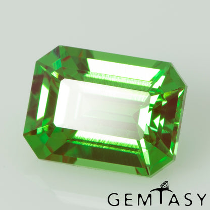 Cut stone - YAG Green-Red Czochralski (Pulled) lab grown, facet Octagon 8x6mm 2.04-2.49ct