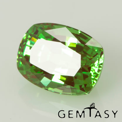 Cut stone - YAG Green-Red Czochralski (Pulled) lab grown, facet Cushion 8x6mm 2.18-2.38ct