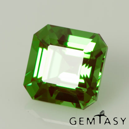 Cut stone - YAG Green-Red Czochralski (Pulled) lab grown, facet Octagon 7x7mm 2.34-2.81ct