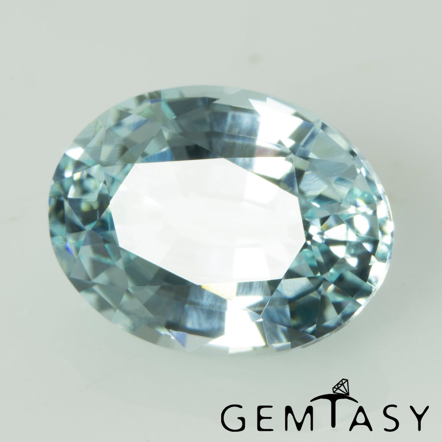 Cut stone - Paraiba YAG Czochralski (Pulled) lab grown, facet Oval 9x7mm 2.89-3.15ct