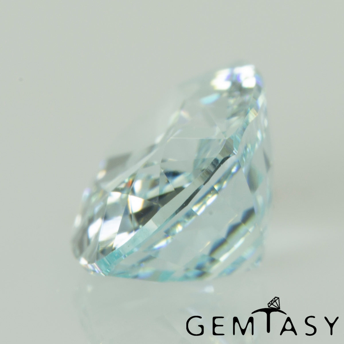 Cut stone - Paraiba YAG Czochralski (Pulled) lab grown, facet Cushion 8x6mm 2.13-2.51ct