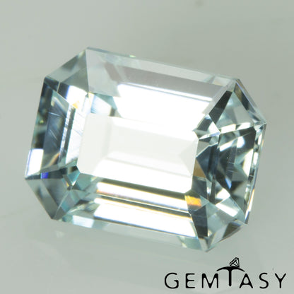 Cut stone - Paraiba YAG Czochralski (Pulled) lab grown, facet Octagon 8x6mm 2.73ct