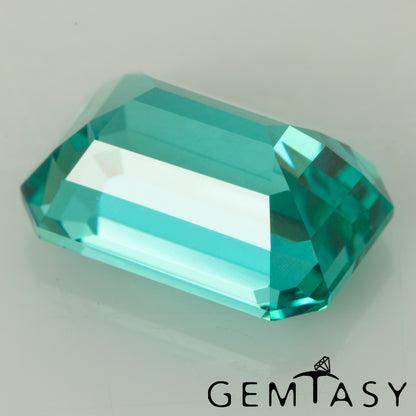 Piedra tallada - Paraíba YAG Czochralski (Extraído) cultivado en laboratorio, facetado Octágono 12x8mm 6,91-7,63 ct