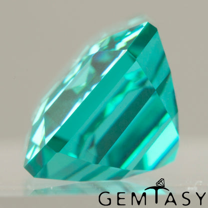 Piedra tallada - Paraíba YAG Czochralski (Extraído) cultivado en laboratorio, facetado Octágono 12x8mm 6,91-7,63 ct