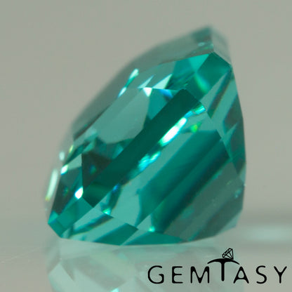 Cut stone - Paraiba YAG Czochralski (Pulled) lab grown, facet Octagon 9x7mm 3.82-4.09 ct
