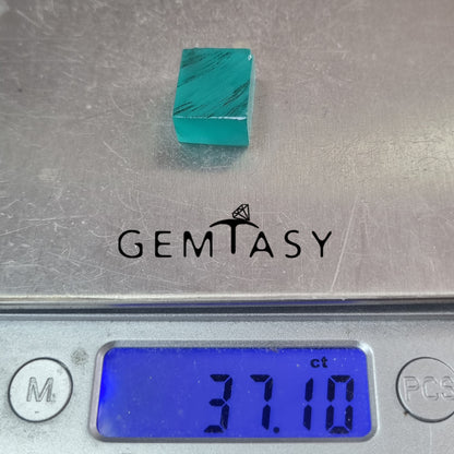 Piedra en bruto para facetar - YAG Paraíba Czochralski (Extraído) cultivado en laboratorio 32-37ct