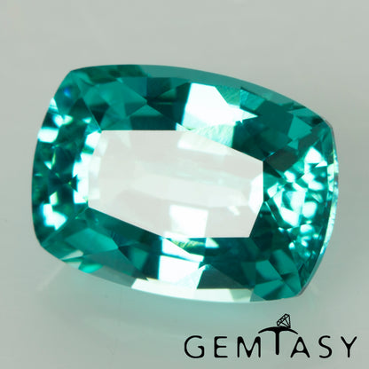 Cut stone - Paraiba YAG Czochralski (Pulled) lab grown, facet Cushion 9x7mm 3.34-3.65 ct