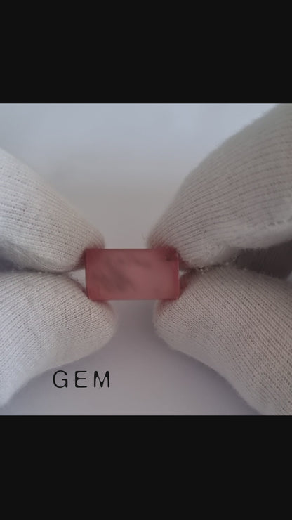 Rough stone for faceting - Sapphire Padparadscha Czochralski (Pulled) lab grown 24-28ct